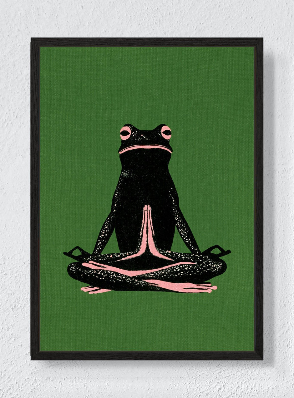A MOMENT OF FROG - Black frame canvas