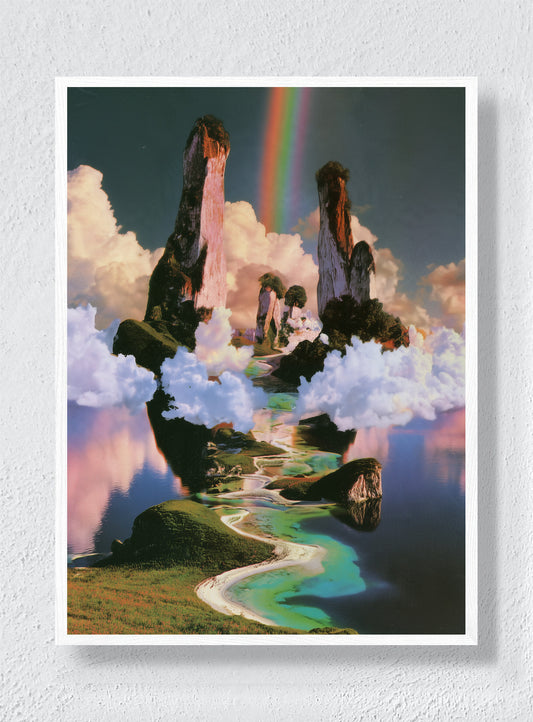 A PATH ABOVE THE CLOUDS - White Frame
