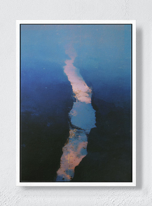A PATH MADE OF REFLECTION - White frame canvas