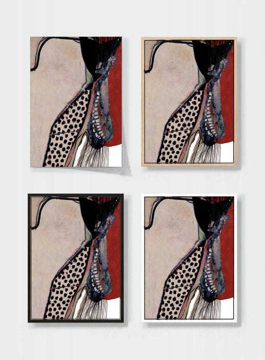 HUEDRA canvas frame comparison - A PATTERN IN HER SHADOW