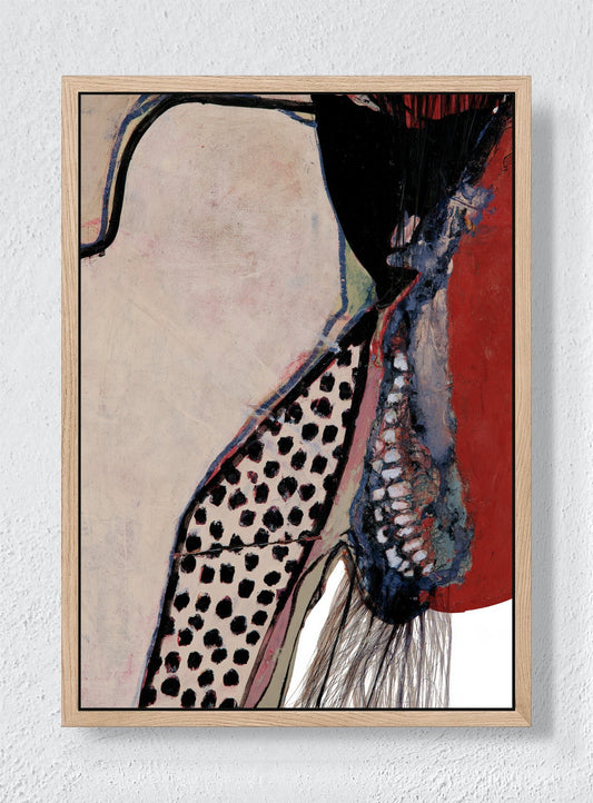 A PATTERN IN HER SHADOW - Natural frame canvas