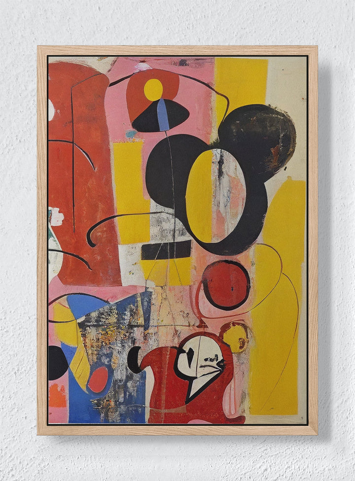 ABSTRACT FANTASIA - Natural frame canvas