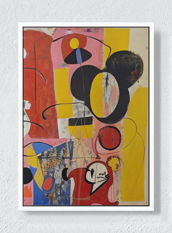 ABSTRACT FANTASIA - White frame canvas