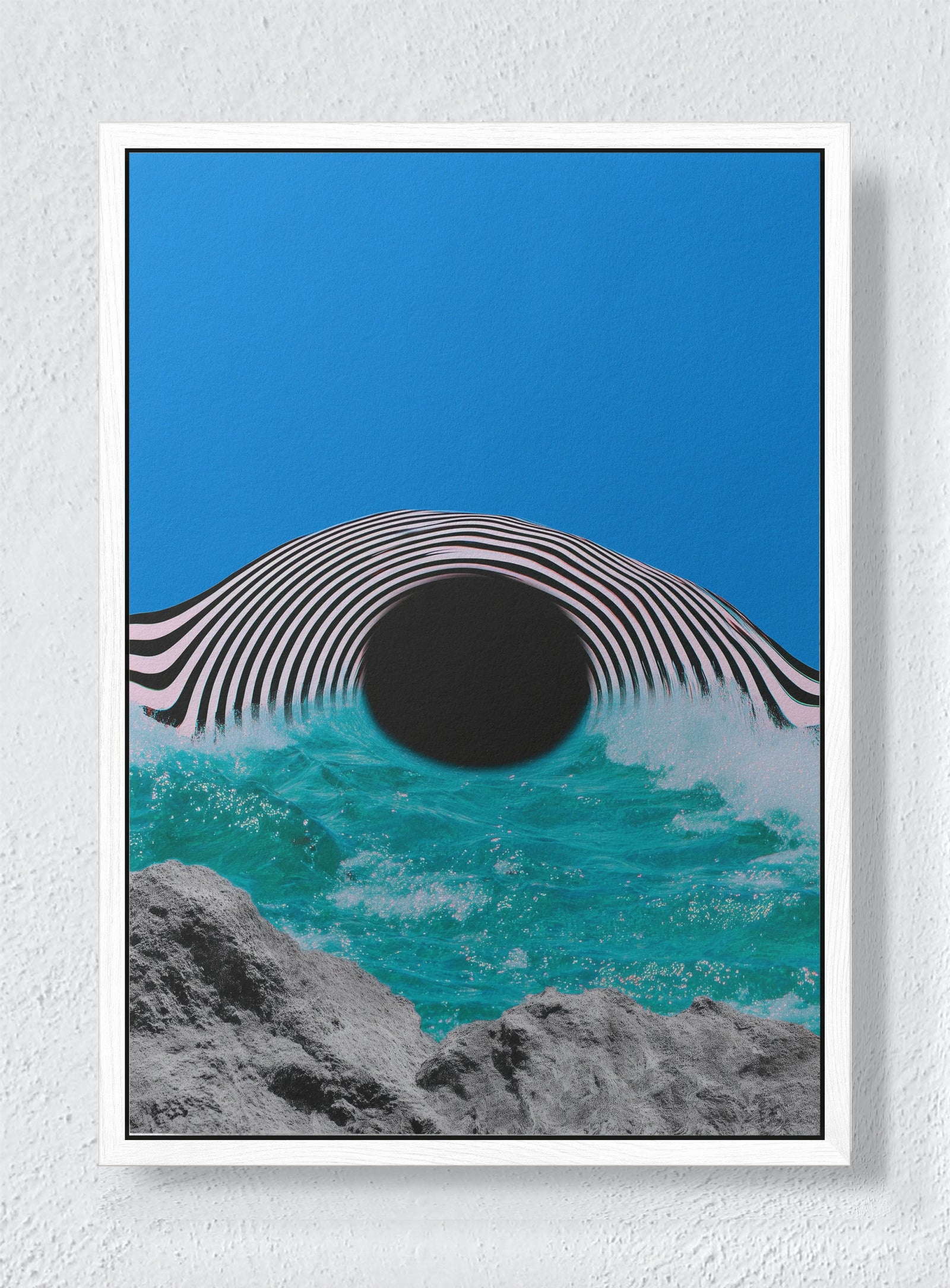 ABYSS INTERFACE - White frame canvas