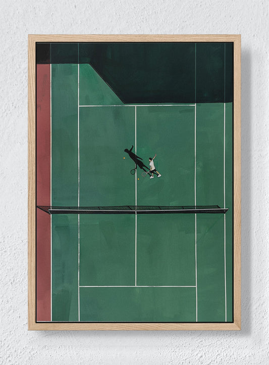 AGAINST THE LINES - Natural frame canvas