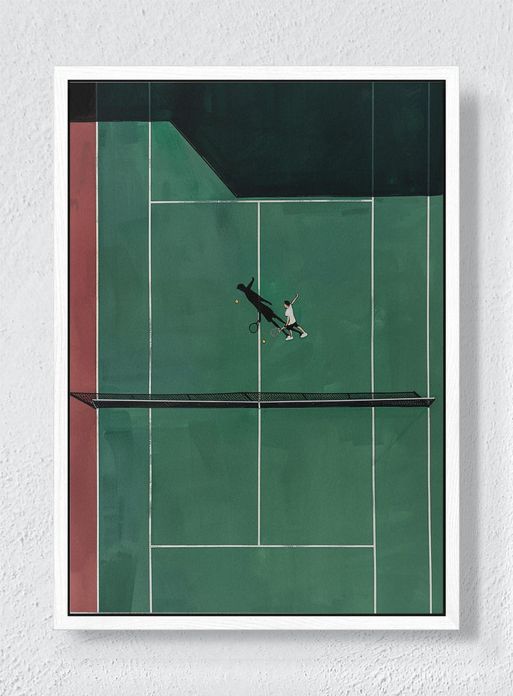 AGAINST THE LINES - White frame canvas