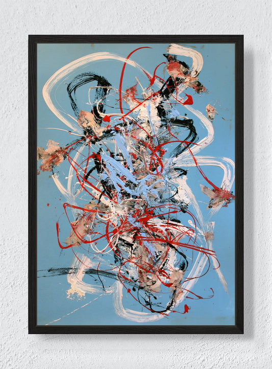 ALL THE LINES WE LEAVE - Black frame canvas