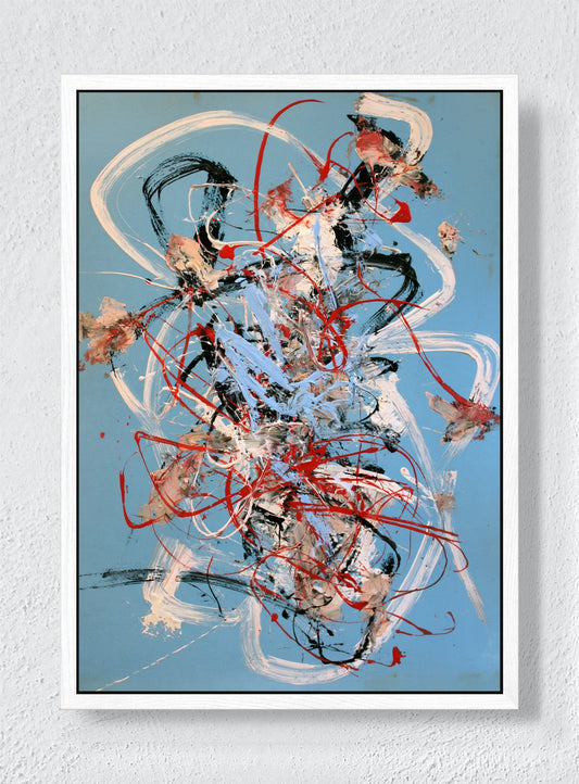 ALL THE LINES WE LEAVE - White frame canvas