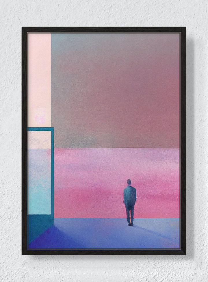 ALONE - Black frame canvas