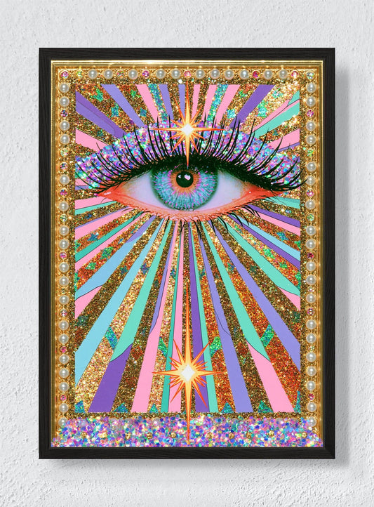 AN EYE FULL OF SUNSHINE - Black frame canvas