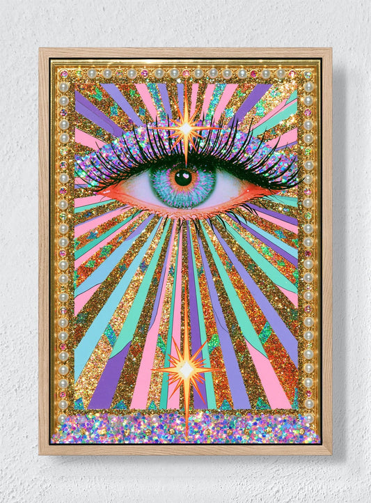 AN EYE FULL OF SUNSHINE - Natural frame canvas