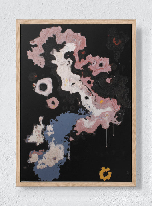 ANOTHER GALACTIC LEAK - Natural frame canvas