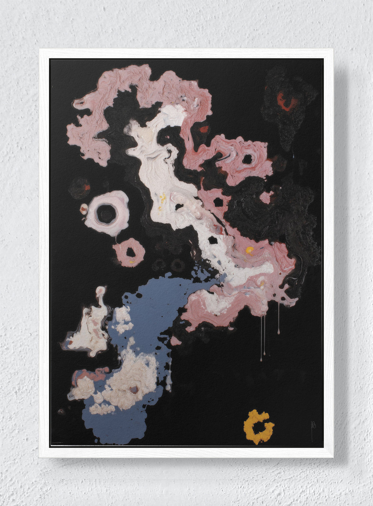 ANOTHER GALACTIC LEAK - White frame canvas
