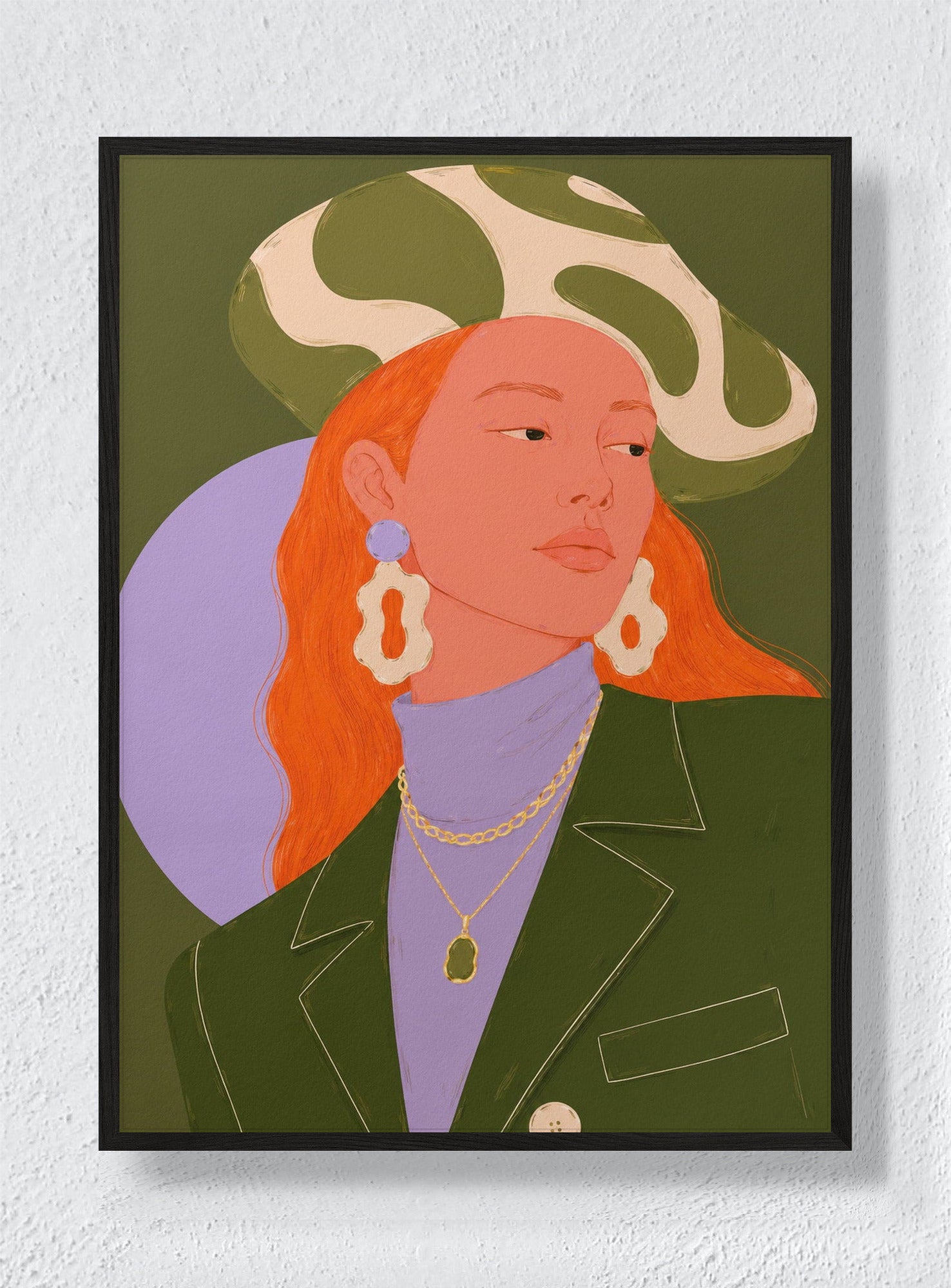 OLIVE & FLAME - Black Frame