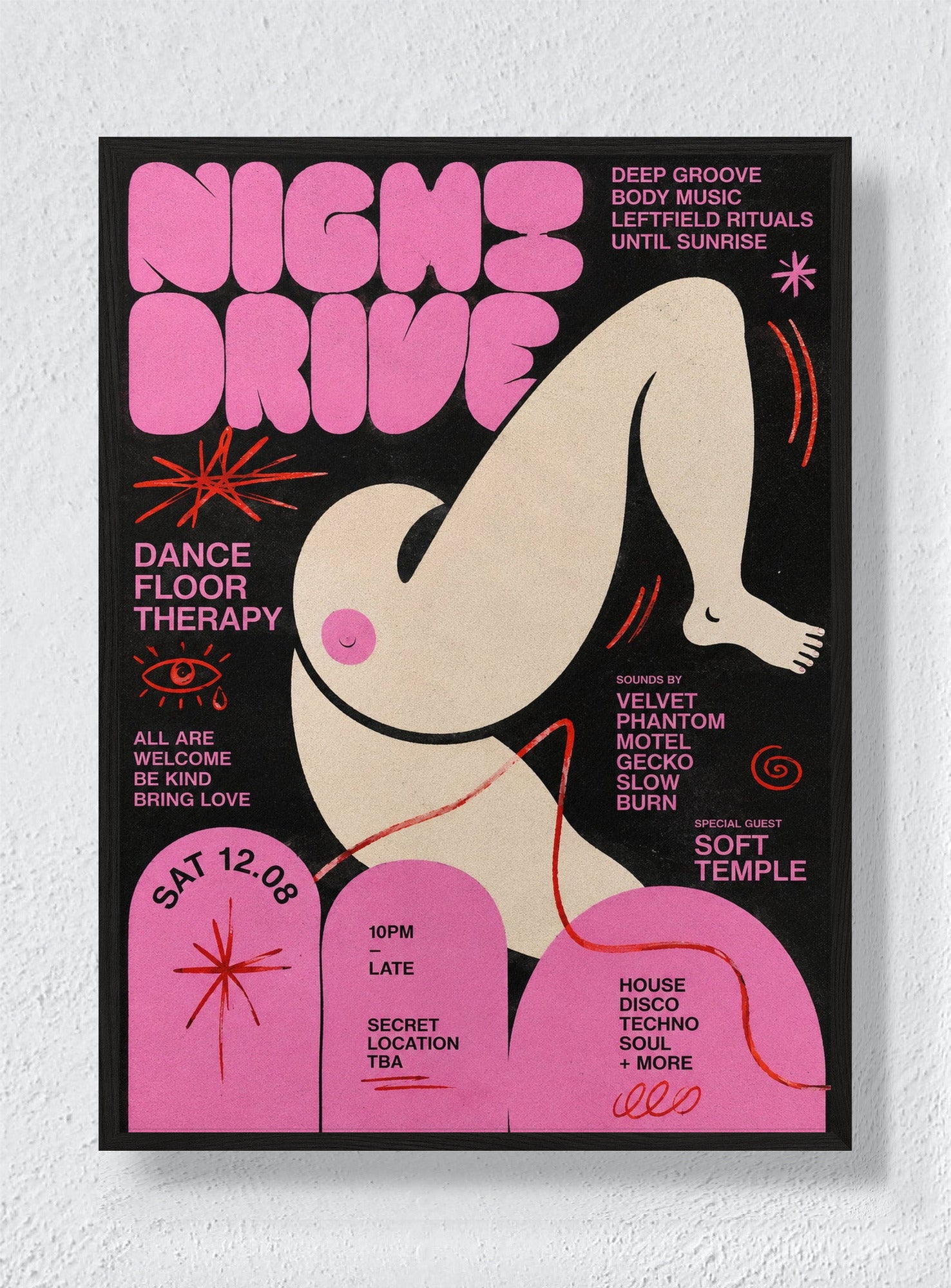 NIGHT DRIVE - Black Frame