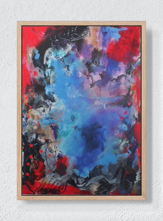 ASTRAL STORM - Natural frame canvas