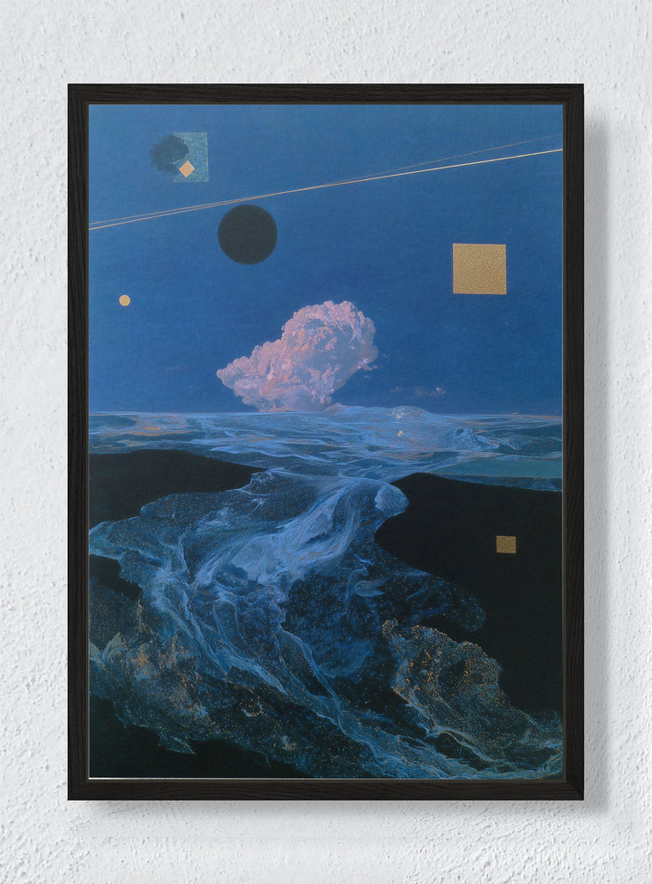 ASTRONOMER’S OCEAN - Black frame canvas
