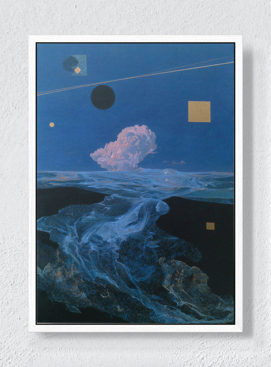 ASTRONOMER’S OCEAN - White frame canvas