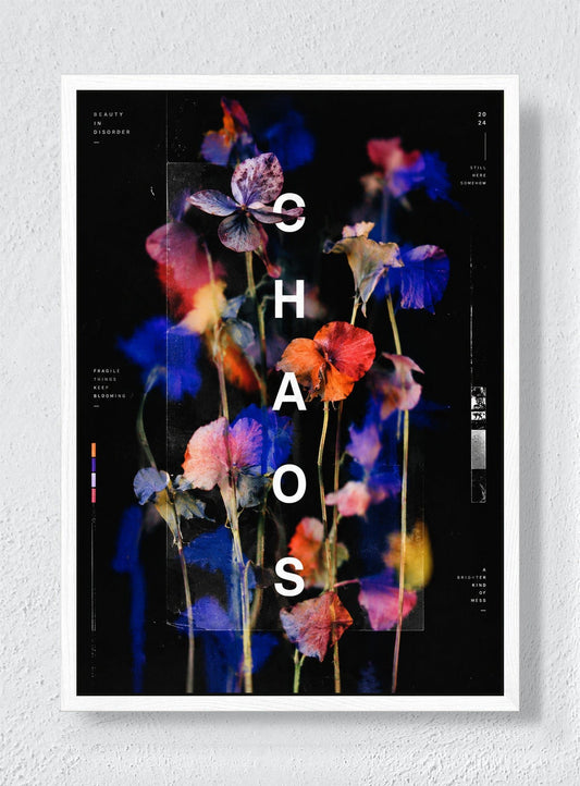 BEAUTY IN DISORDER - White frame canvas