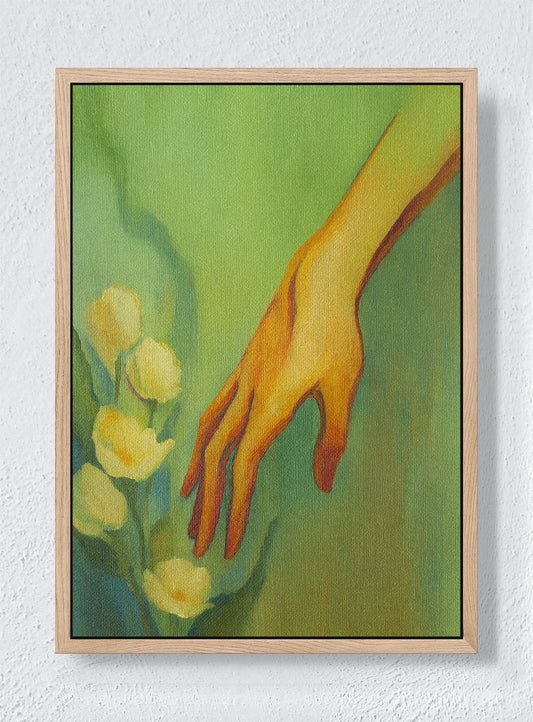 BEFORE THE GARDEN - Natural frame canvas