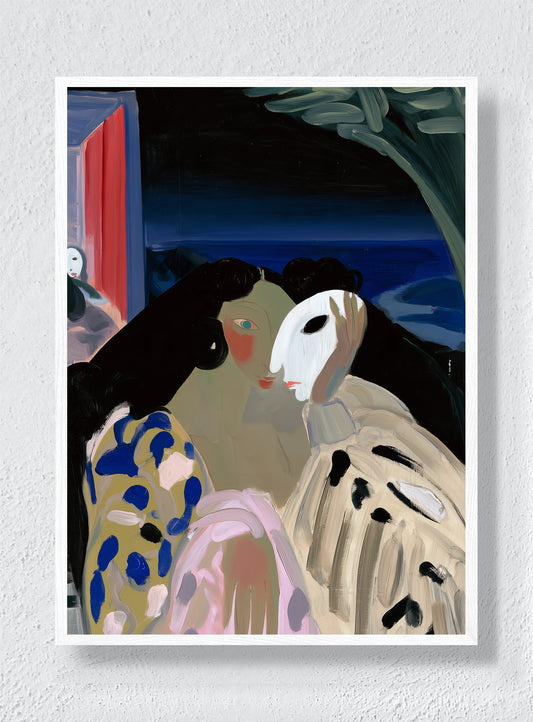 BEHIND THE MASK - White Frame