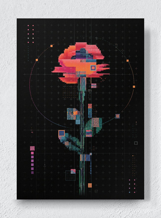 BLOOM 8-BIT - Unframed canvas