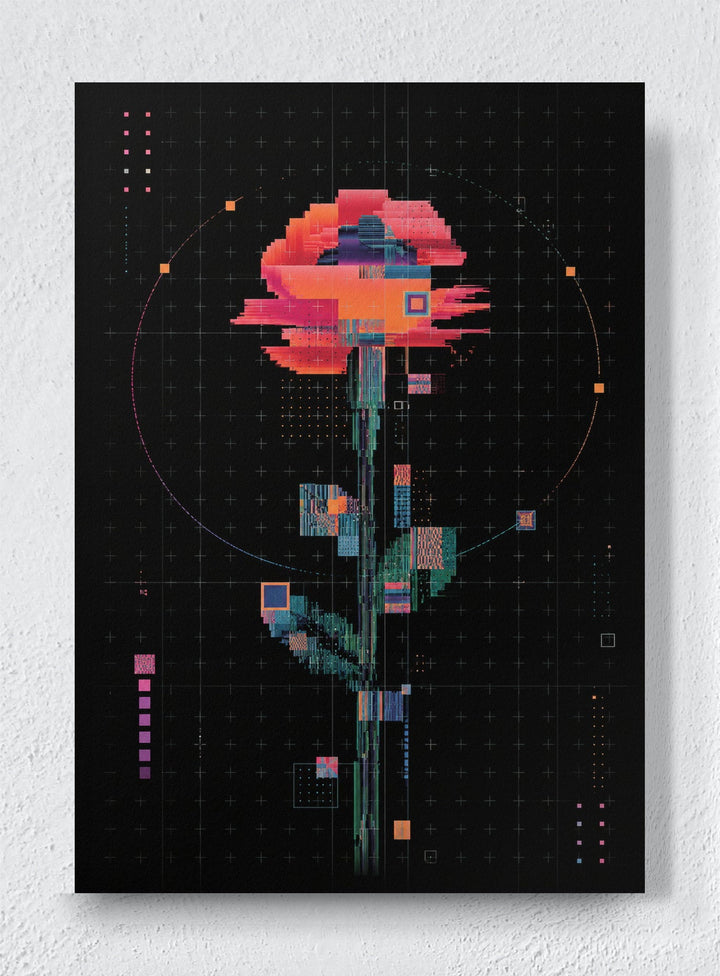 BLOOM 8-BIT - Unframed canvas