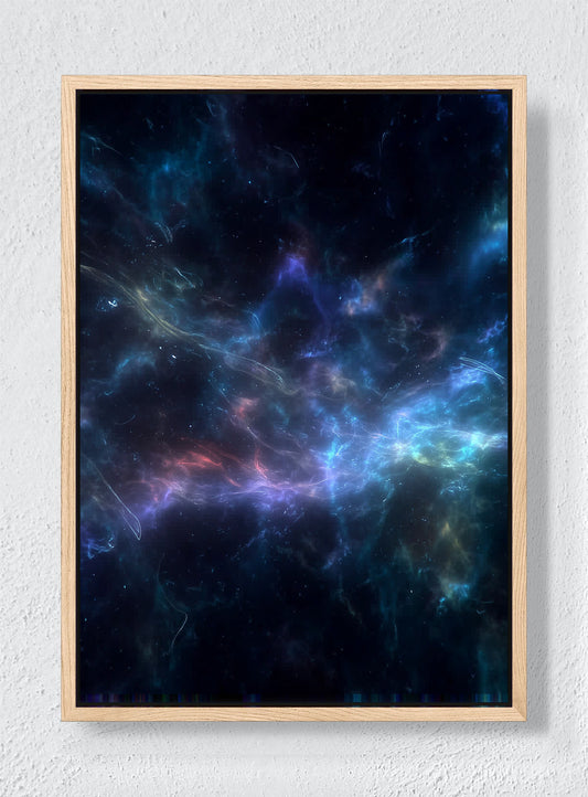 THE NEBULA HOLDS ITS BREATH - Natural frame canvas