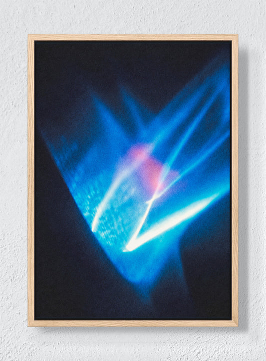 BLUE PRISM - Natural frame canvas