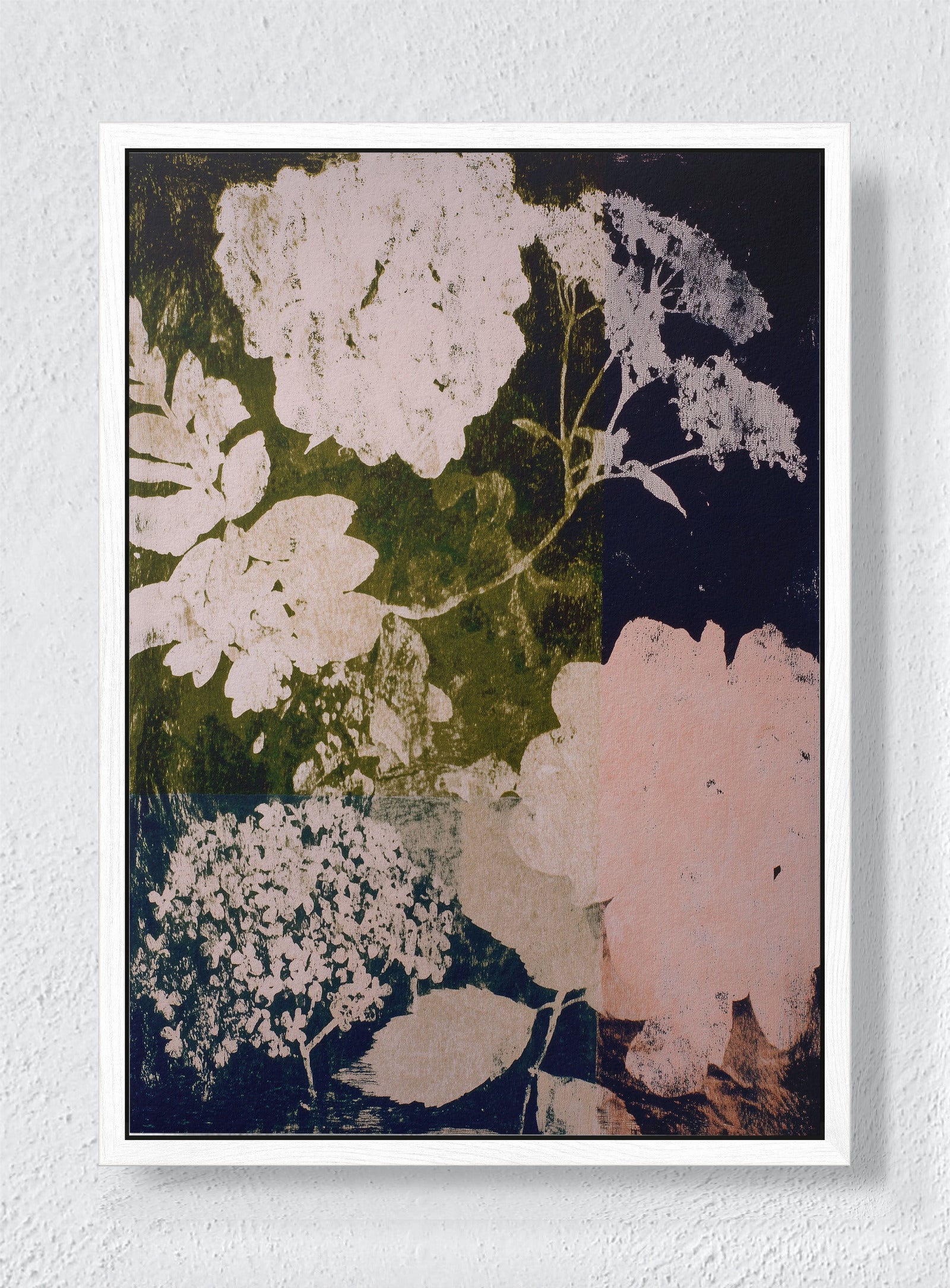 BOTANICAL PUNK - White frame canvas
