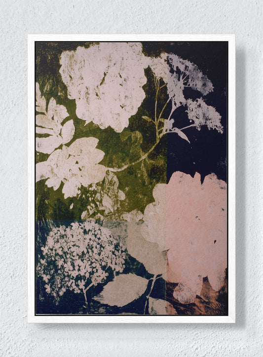 BOTANICAL PUNK - White frame canvas