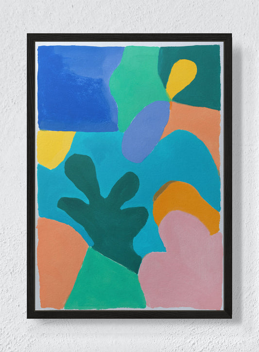 BOTANICAL PUZZLE - Black frame canvas