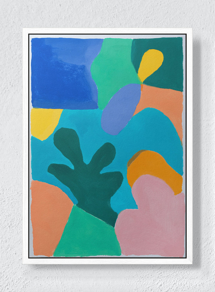 BOTANICAL PUZZLE - White frame canvas