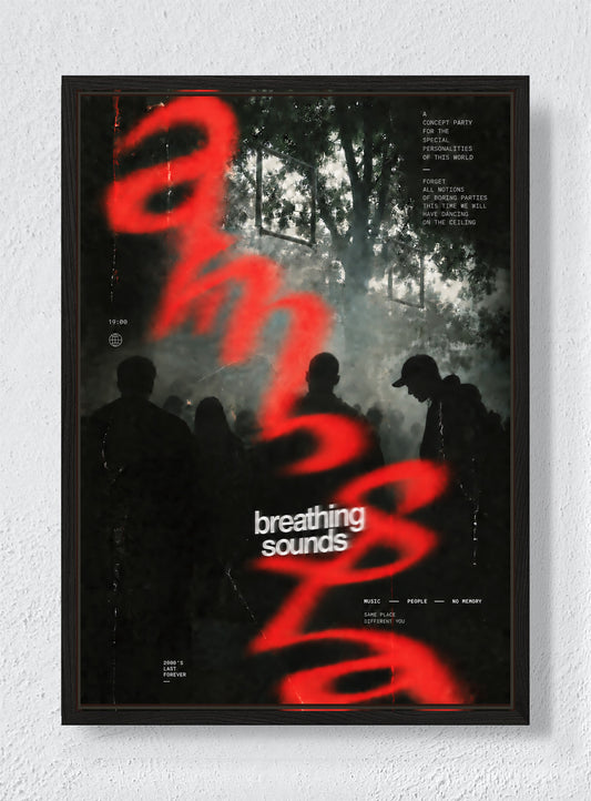 BREATHING SOUNDS - Black frame canvas