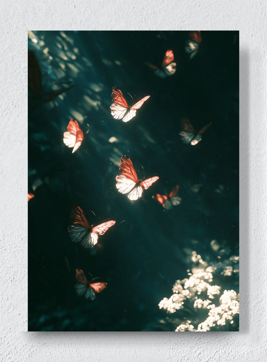 BUTTERFLIES AFTER DARK - Unframed canvas