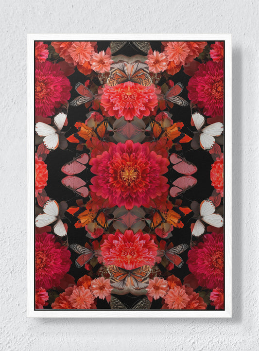 BUTTERFLY CATHEDRAL - White frame canvas