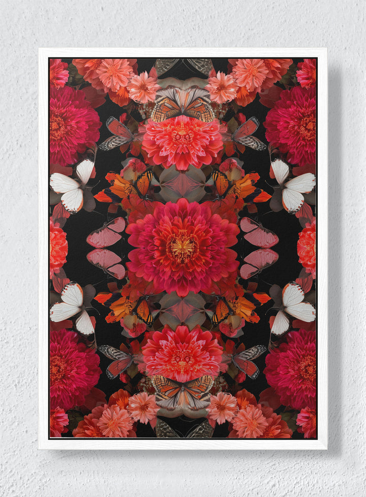 BUTTERFLY CATHEDRAL - White frame canvas