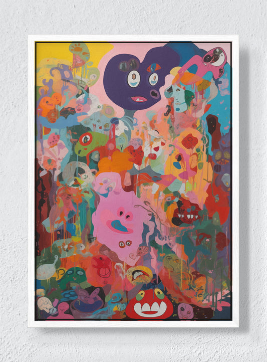 CARNIVAL - White frame canvas