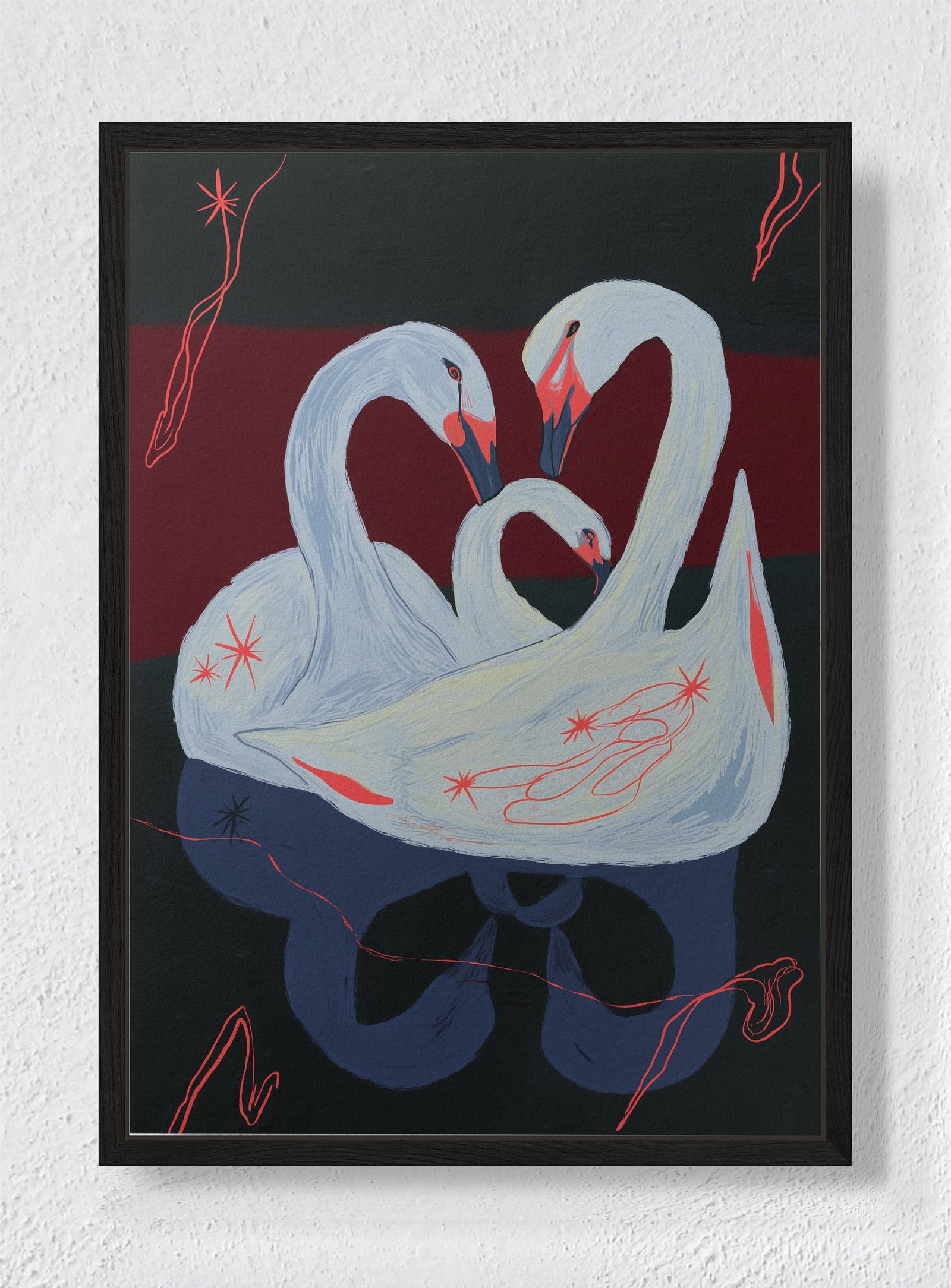 CELESTIAL EMBRACE - Black frame canvas
