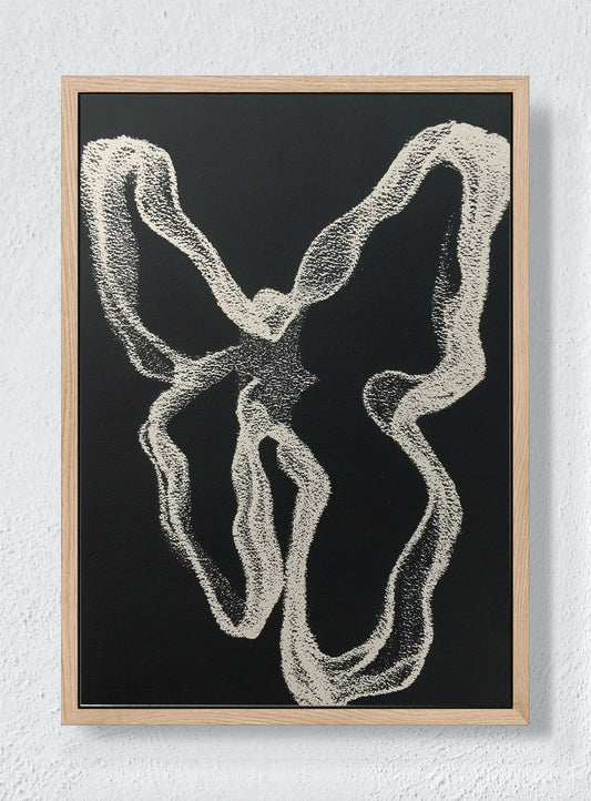 CHAOS THEORY LOOP - Natural frame canvas