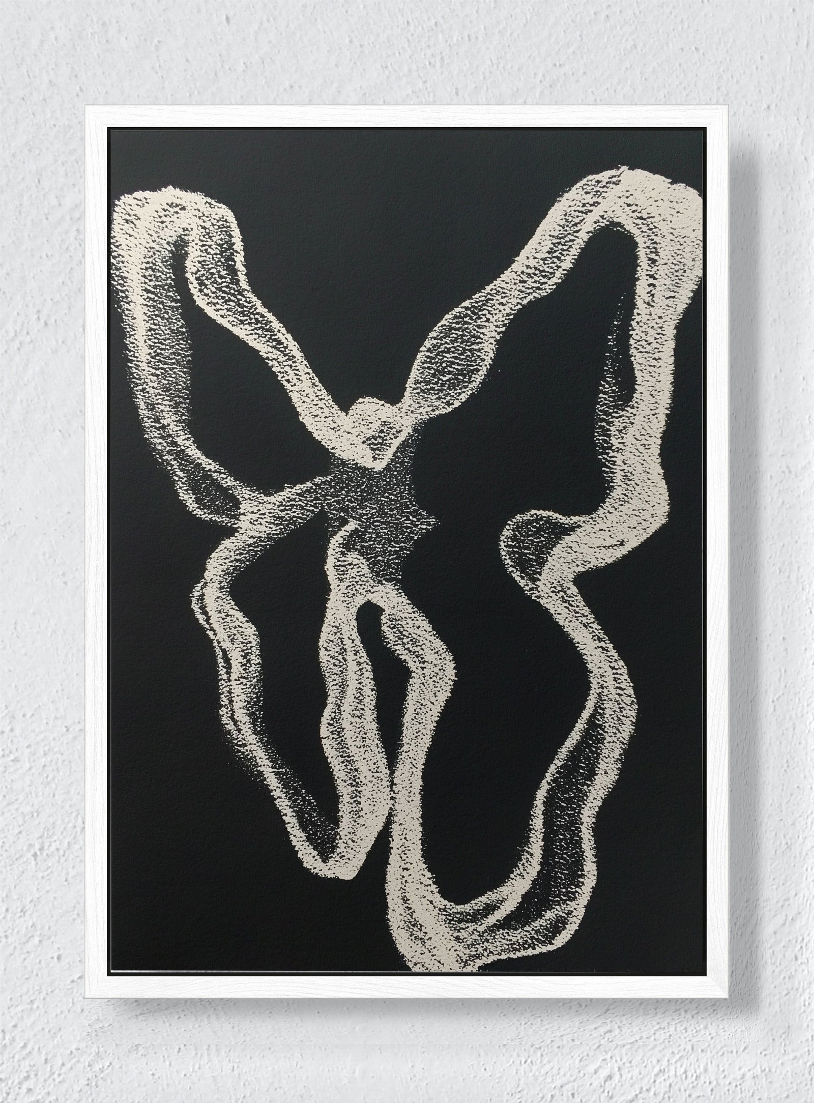 CHAOS THEORY LOOP - White frame canvas