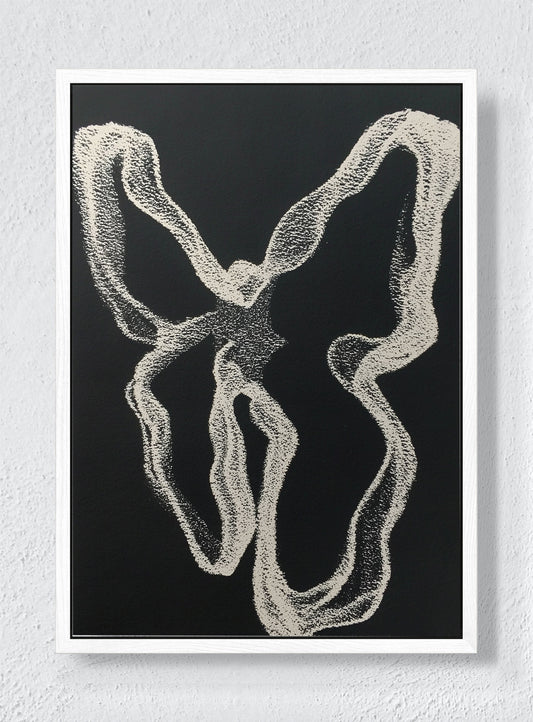 CHAOS THEORY LOOP - White frame canvas