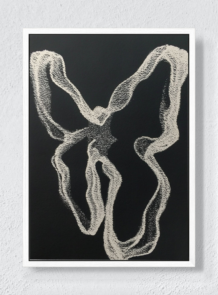 CHAOS THEORY LOOP - White frame canvas