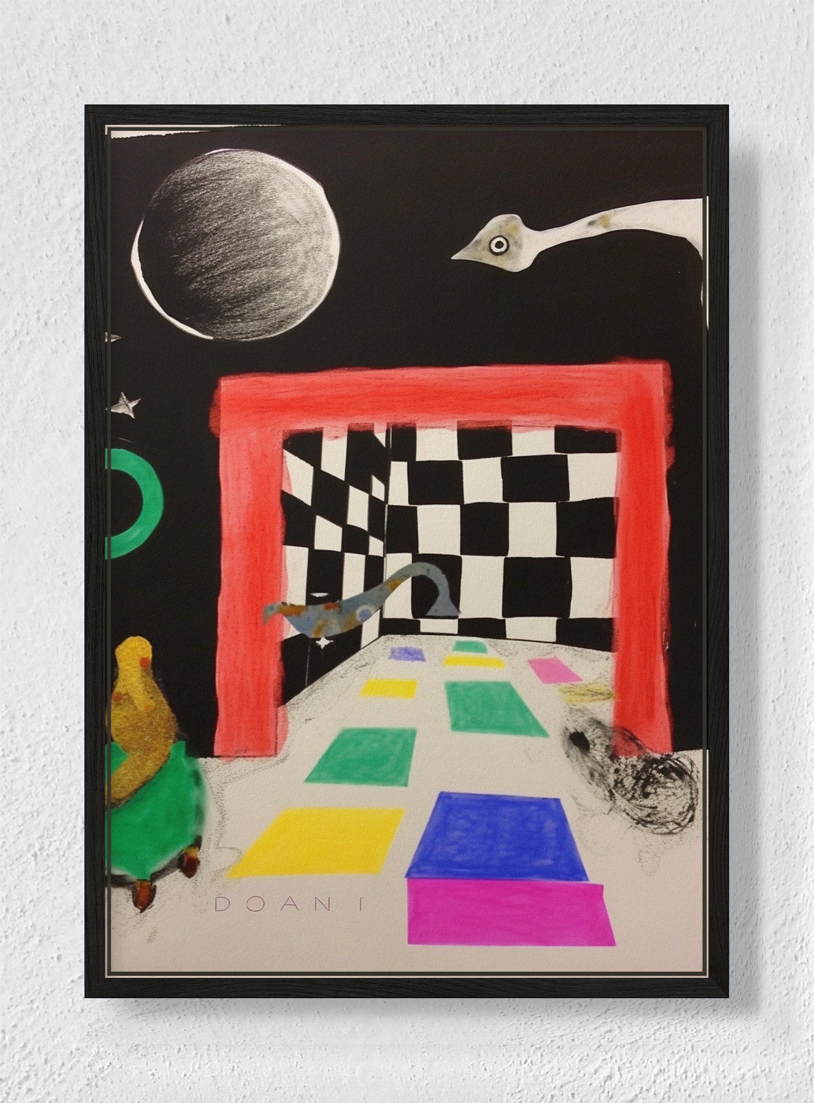 CHECKMATE - Black frame canvas