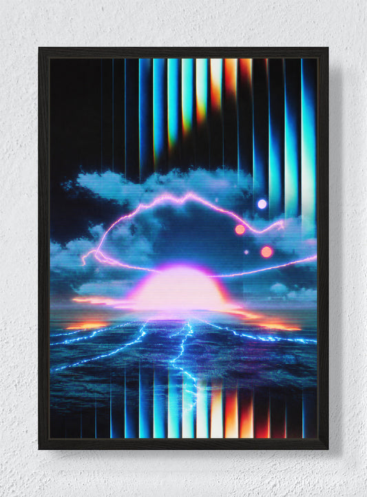 CHROMA STORM - Black frame canvas
