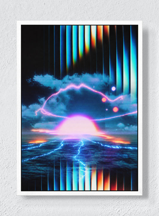 CHROMA STORM - White frame canvas