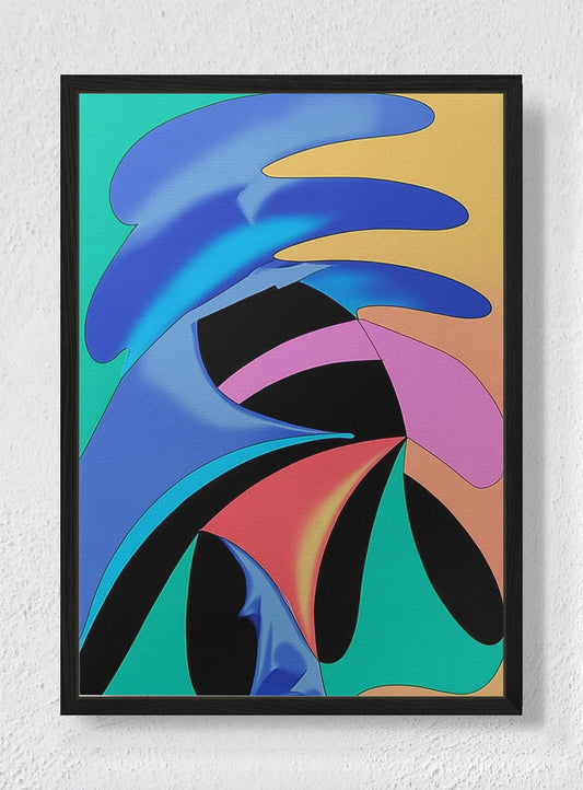 CHROMATIC COLLISION - Black frame canvas