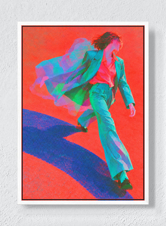 THE COLOR OF MOMENTUM - White frame canvas
