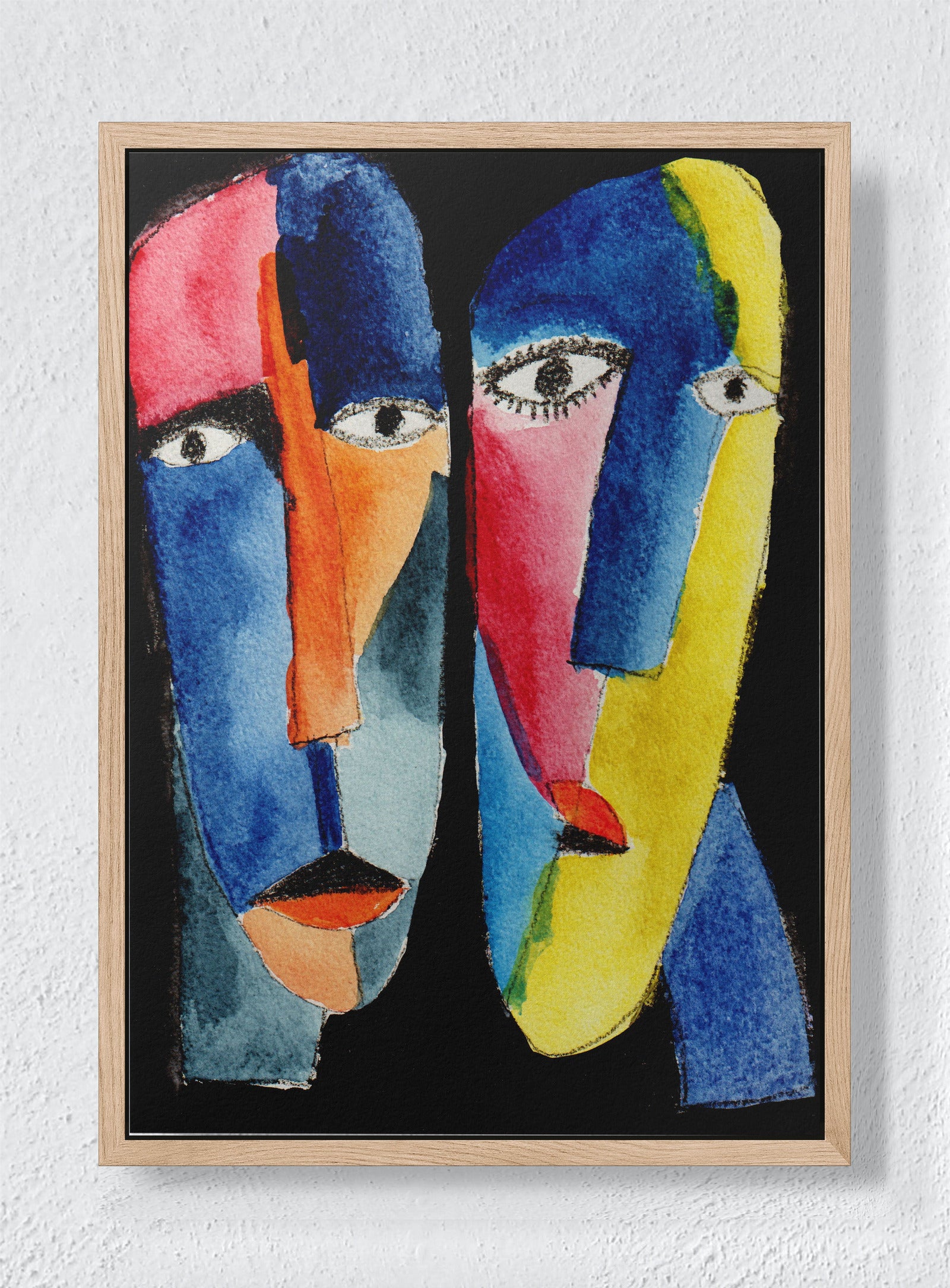 CHROMATIC VISAGES - Natural frame canvas