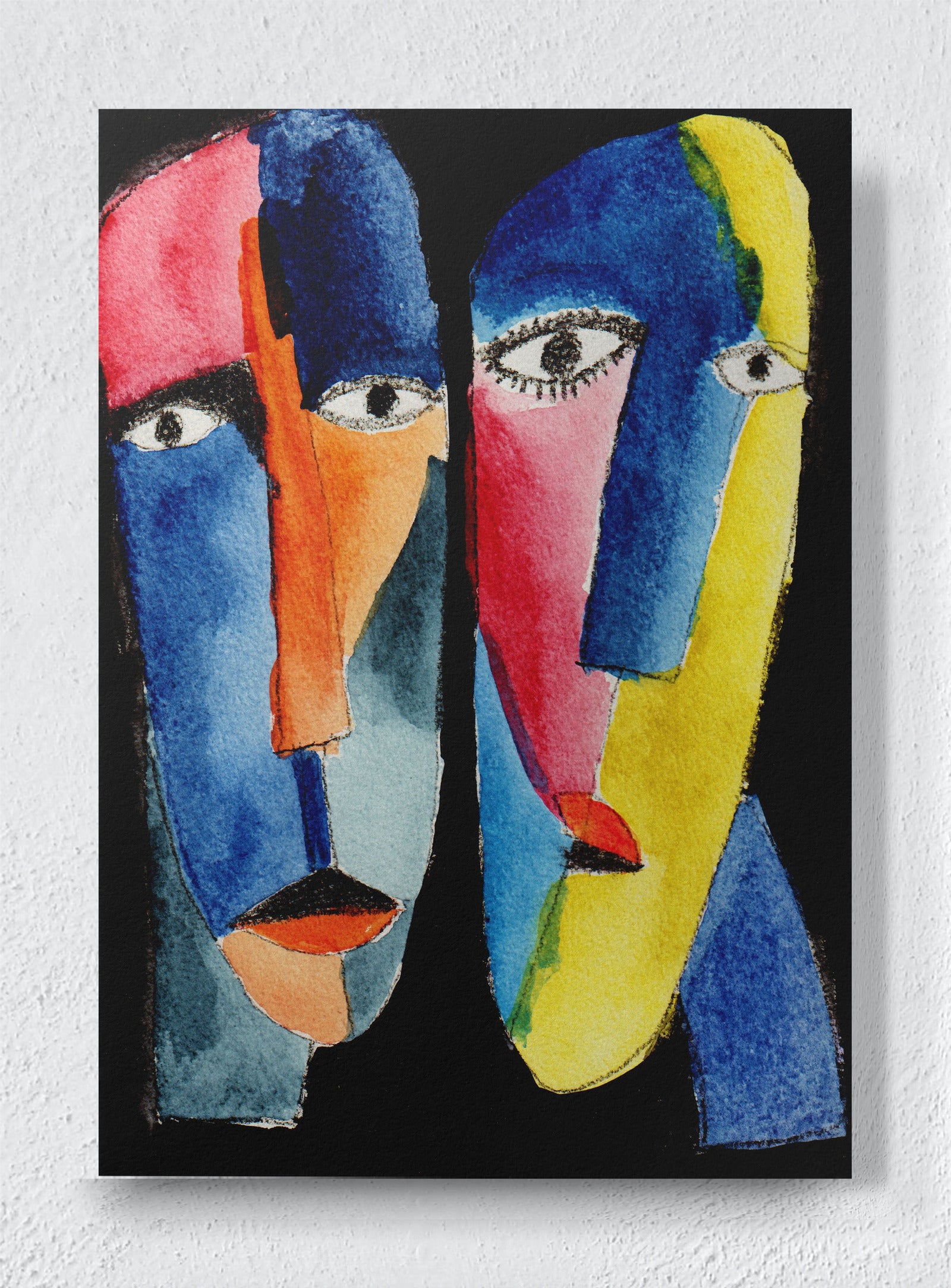 CHROMATIC VISAGES - Unframed canvas
